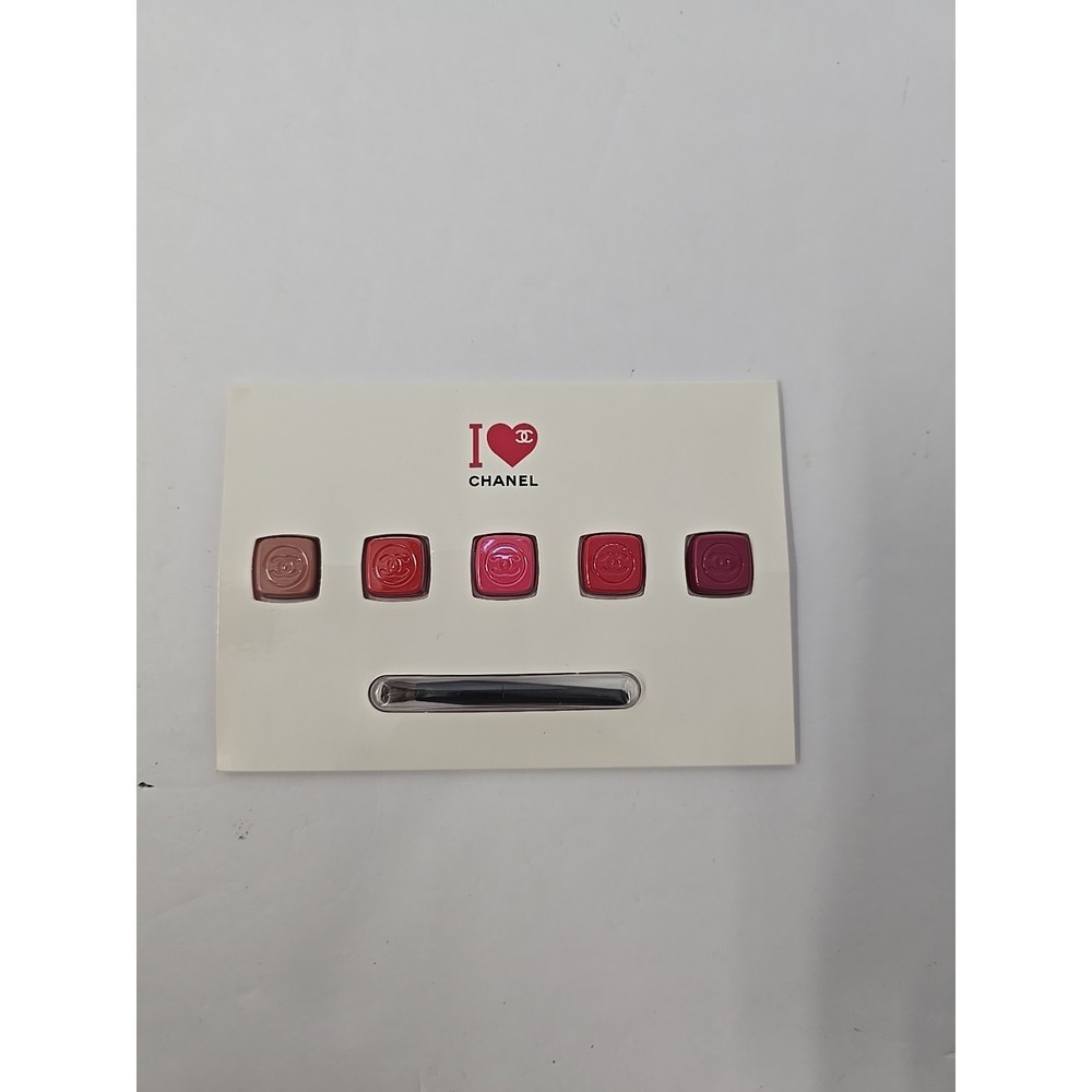 Chanel Rouge Coco Ultra Hydrating 5 Color Lip Palette W/ Brush Sample